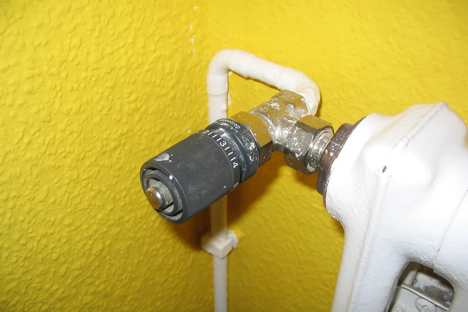 Robinet thermostatique posé sur un radiateur